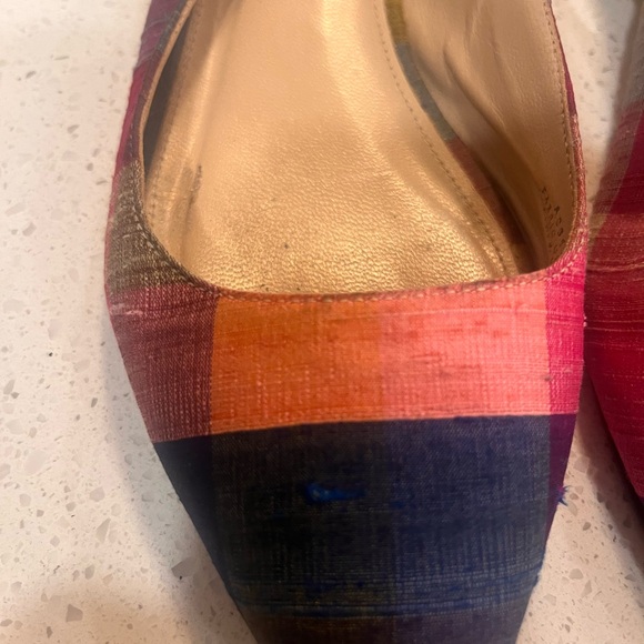 J. Crew Multicolor Plaid Slingback Flats - Picture 2 of 3